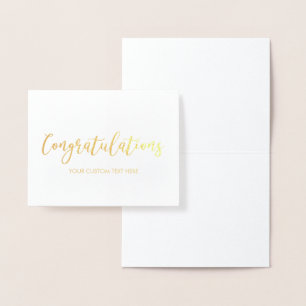 Dorée Carte de vœux en feuille d'or pour anniversaire Fé
