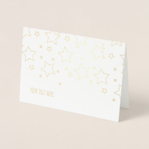 Dorée Carte de voeux Etched Gold Foil STARS