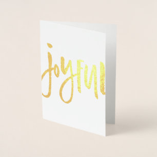 Dorée Carte de voeux "Joyeuse" Foil