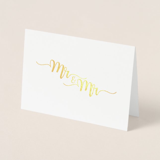 Dorée Carte de voeux M. & M. Etched Gold Foil (Devant)
