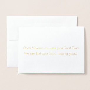 Dorée Carte de voeux "Penser à vous"