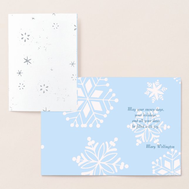 Dorée Carte de voeux pour les fêtes de neige (Affichage)