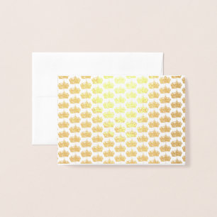 Dorée Carte d'huile de Noël Gold Crown Feliz Navidad