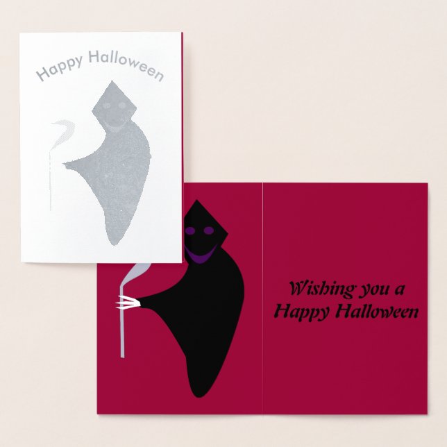 Dorée Carte d'huile d'Halloween Reaper Grim (Affichage)