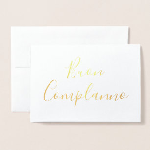 Dorée Carte d'huile d'or pour bille de fin d'exercice