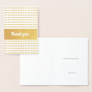 Dorée Carte d'huile Merci personnalisée simple