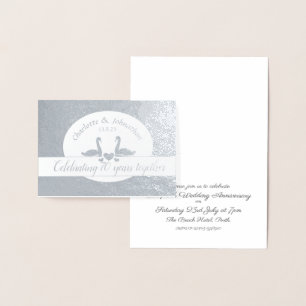 Dorée Carte d'invitation pour le 70e anniversaire de mar