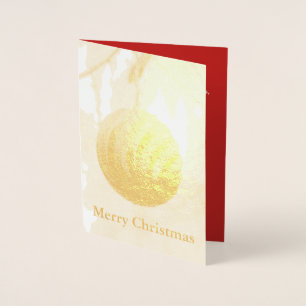 Dorée Carte d'or à bille rouge de Noël