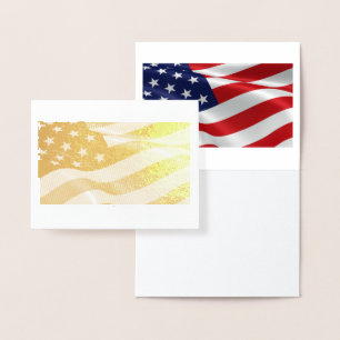 Dorée Carte drapeau américain