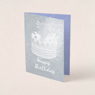 Dorée Carte en aluminium d'anniversaire de axolotl migno