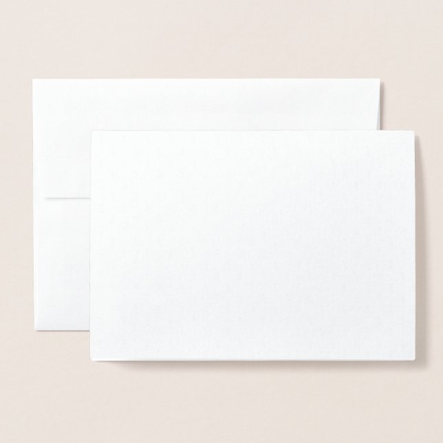 Dorée Carte en feuille (Devant avec enveloppe)
