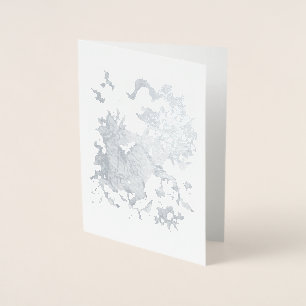Dorée Carte en feuille d'aluminium Licorne au cœur sauva
