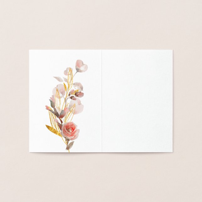 Dorée Carte en feuille métallique (Intérieur)
