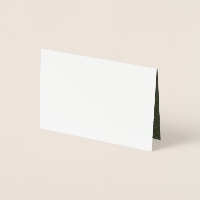 Dorée Carte en feuille métallique avec intérieur en Mous (Devant)