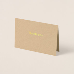 Dorée Carte en or Merci