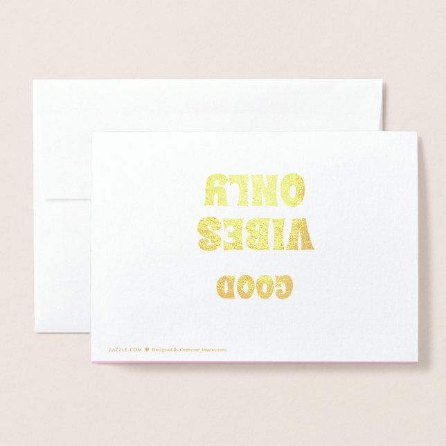 Dorée Carte Foil (Derrière avec enveloppe)