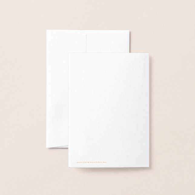 Dorée Carte Foil (Derrière avec enveloppe)