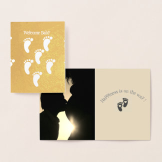 Dorée Carte Foil Bienvenue