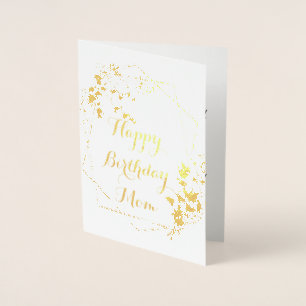Dorée Carte Foil Birthday, Bonne carte Foil Birthday Mom