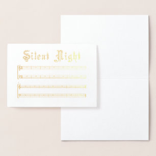 Dorée Carte Foil de la nuit silencieuse