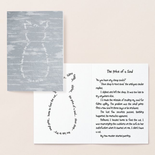 Dorée Carte Foil de l'histoire du chat (Affichage)