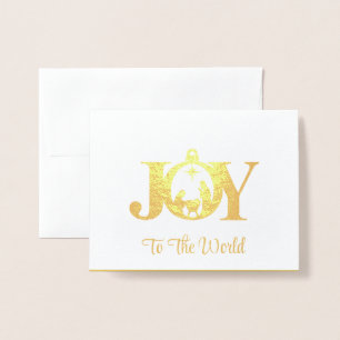 Dorée Carte Foil de Noël