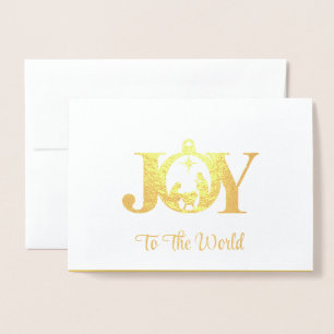 Dorée Carte Foil de Noël