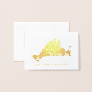 Dorée Carte Foil du vignoble Marthas détaillé   MARIAGE