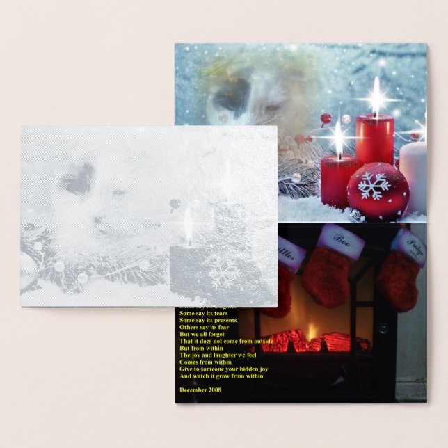 Dorée Carte Foil Noël de Spotty (Affichage)