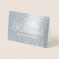 Carte Foil personnalisée de retraite heureuse