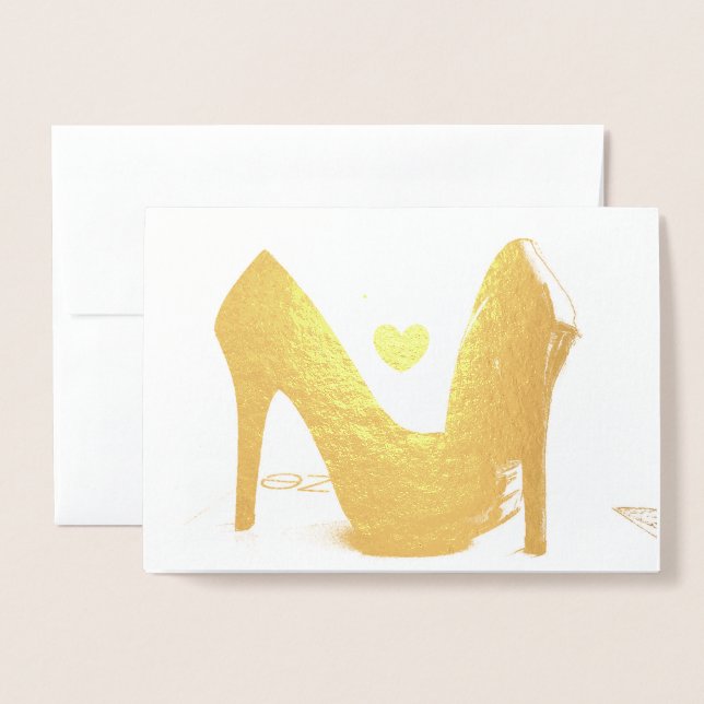 Dorée Carte HAMByWG Gold - talons (Devant avec enveloppe)