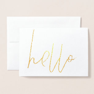 Dorée Carte Hello Gold Foil