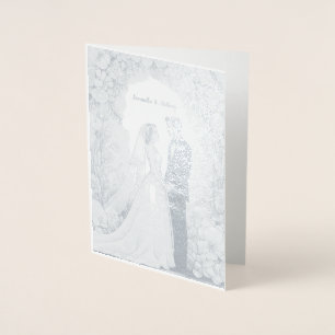 Dorée Carte Mariage Foil personnalisée