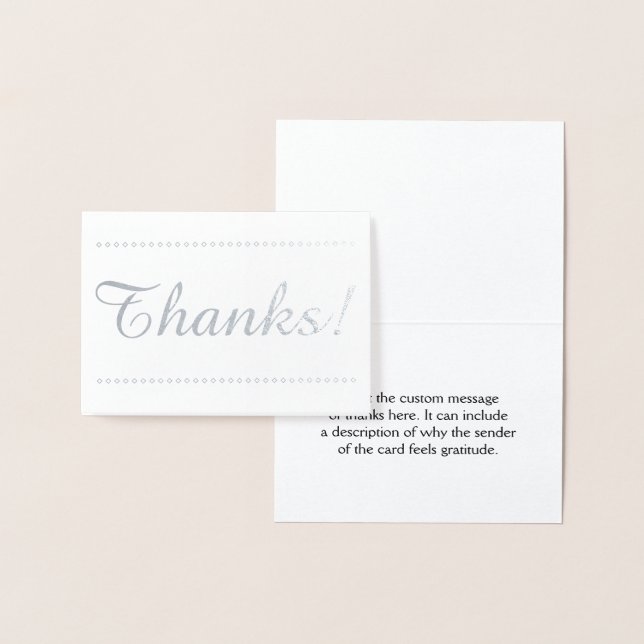 Dorée Carte « Merci ! » personnalisable avec feuille d'a (Affichage)
