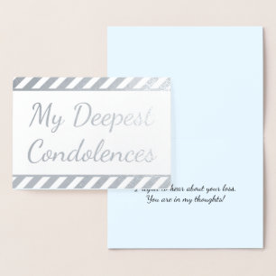 Dorée Carte "Mes condoléances les plus profondes" de bas