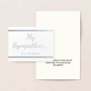 Dorée Carte "Mes Sympathies..."