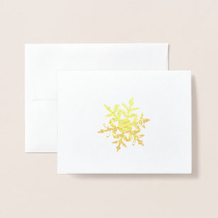 Dorée Carte miniature Gold Winter Snowflake