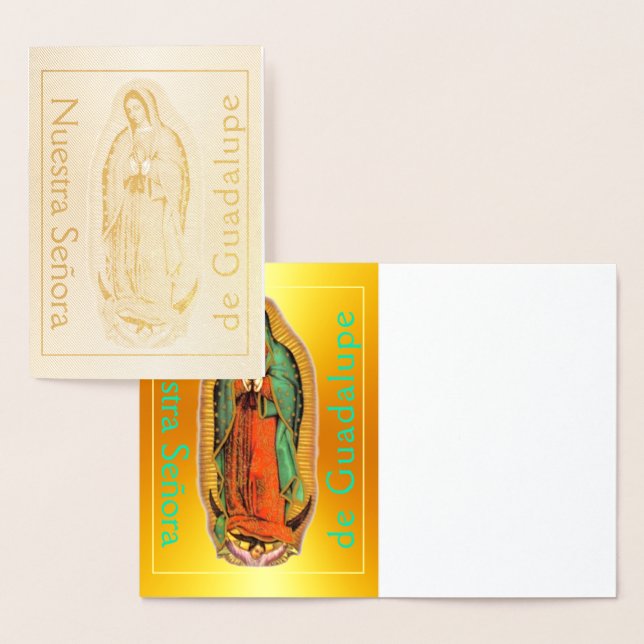 Dorée Carte Nuestra Señora de Guadalupe Gold (Affichage)