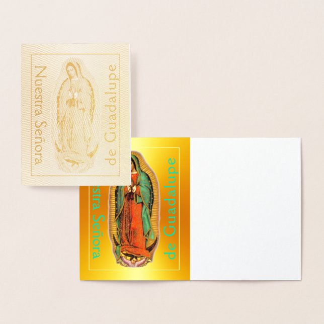 Dorée Carte Nuestra Señora de Guadalupe Gold (Affichage)