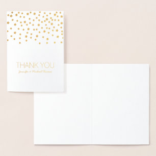 Dorée Carte personnalisée Gold Stars Merci