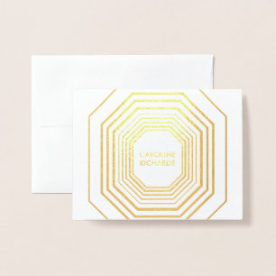 Dorée Carte pliée personnalisée Glam Deco