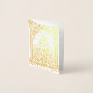 Dorée Carte Sainte Vierge Marie