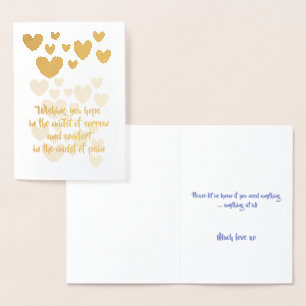 Dorée Carte Sympathy (Gold Foil) par dalDesignNZ