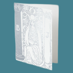 Dorée Carte Tarot Argent Haute Prêtesse