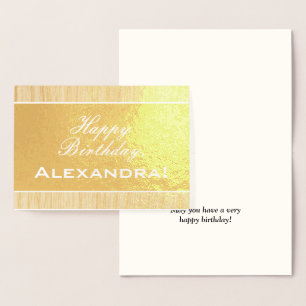 Dorée Carte vintage et traditionnelle "Joyeux anniversai