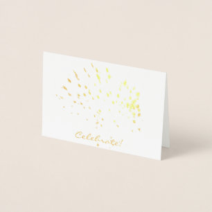 Dorée Célébrez ! Carte Miniature en Papier D'or
