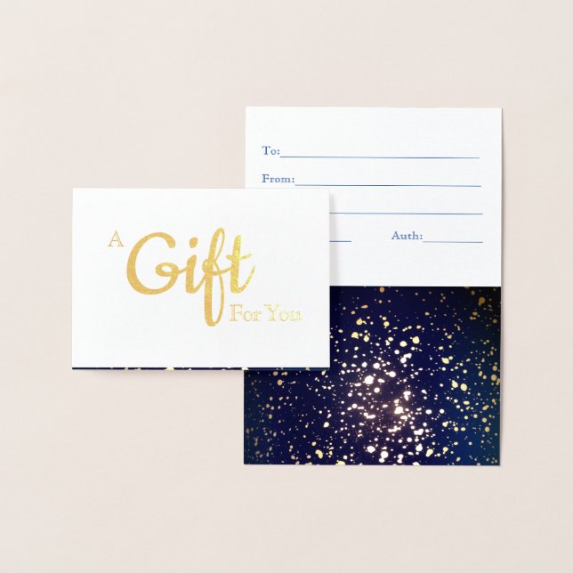 Dorée Chic Salon Spa Foil Carte cadeau (Affichage)