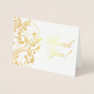 Dorée Élégant Carte de remerciements Gold Foil