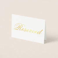 Elégante carte de table Gold Réservé