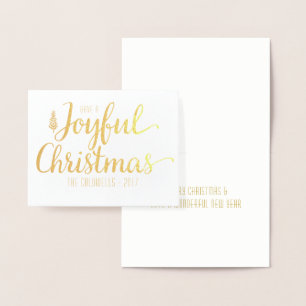 Dorée Faites un joyeux voeux de Noël Carte Gold Foil